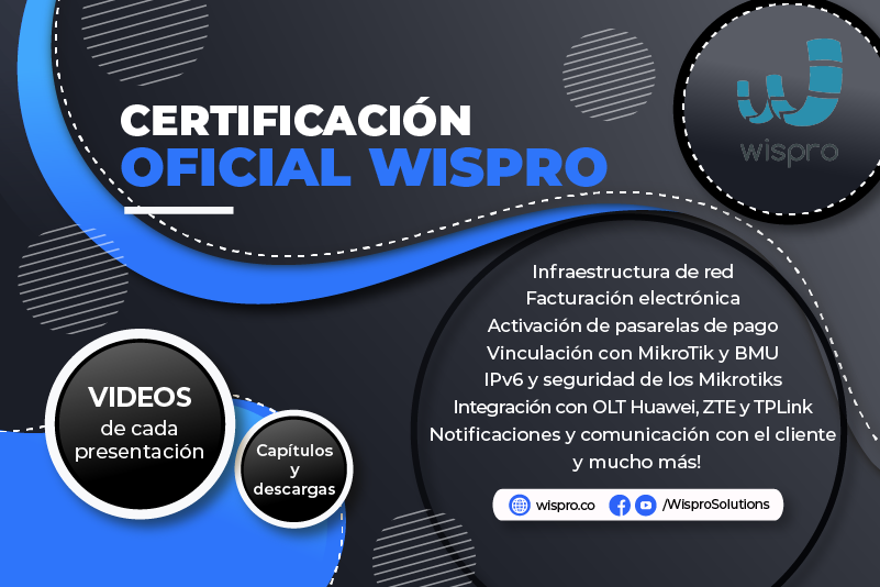 Certificación Oficial Wispro